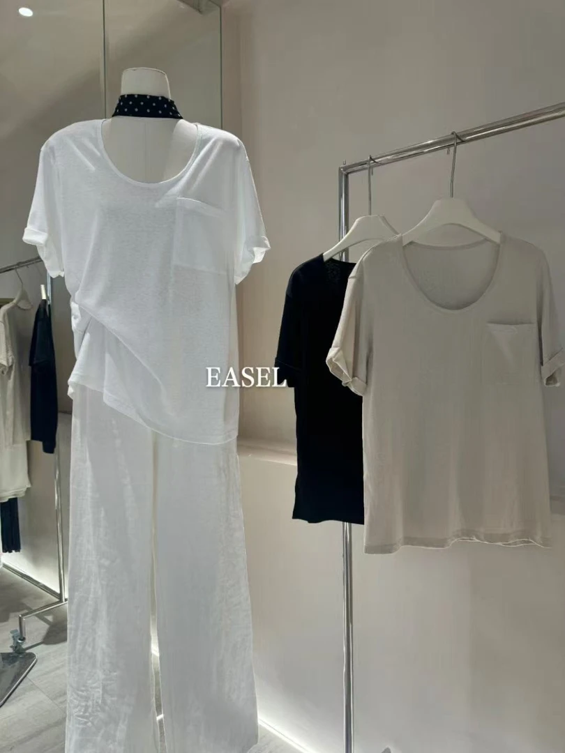 2025白色高品质棉短袖松弛感