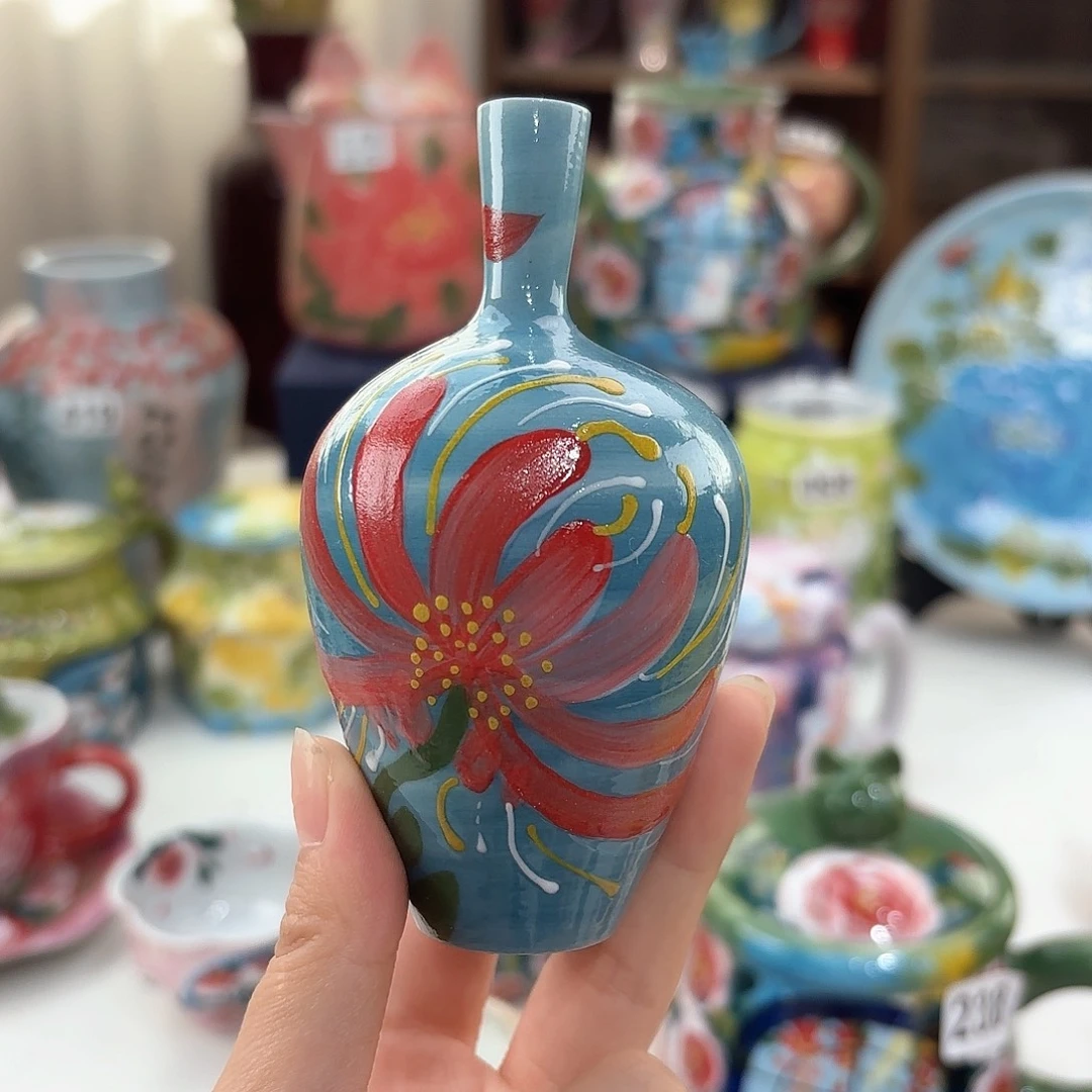 景德镇手绘高温釉下彩陶瓷茶具