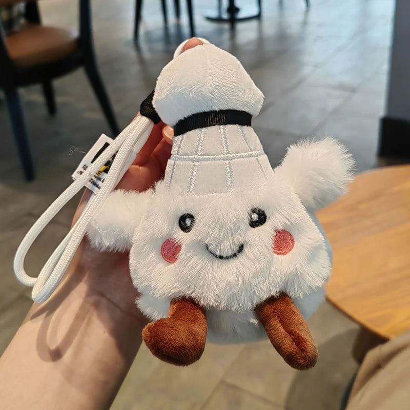 毛绒羽毛球公仔可爱玩偶男女情侣女生礼物书包背包小挂件书包挂饰