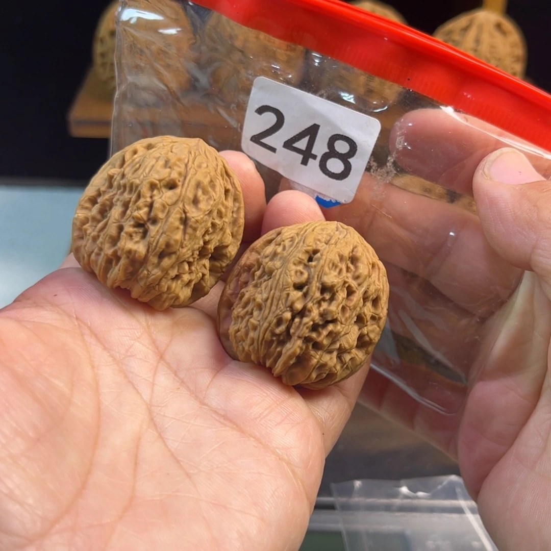 吊坠文玩核桃拉丝凹底34