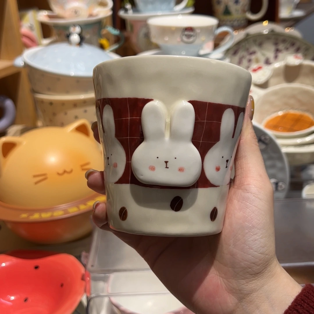 手作小白兔手握杯