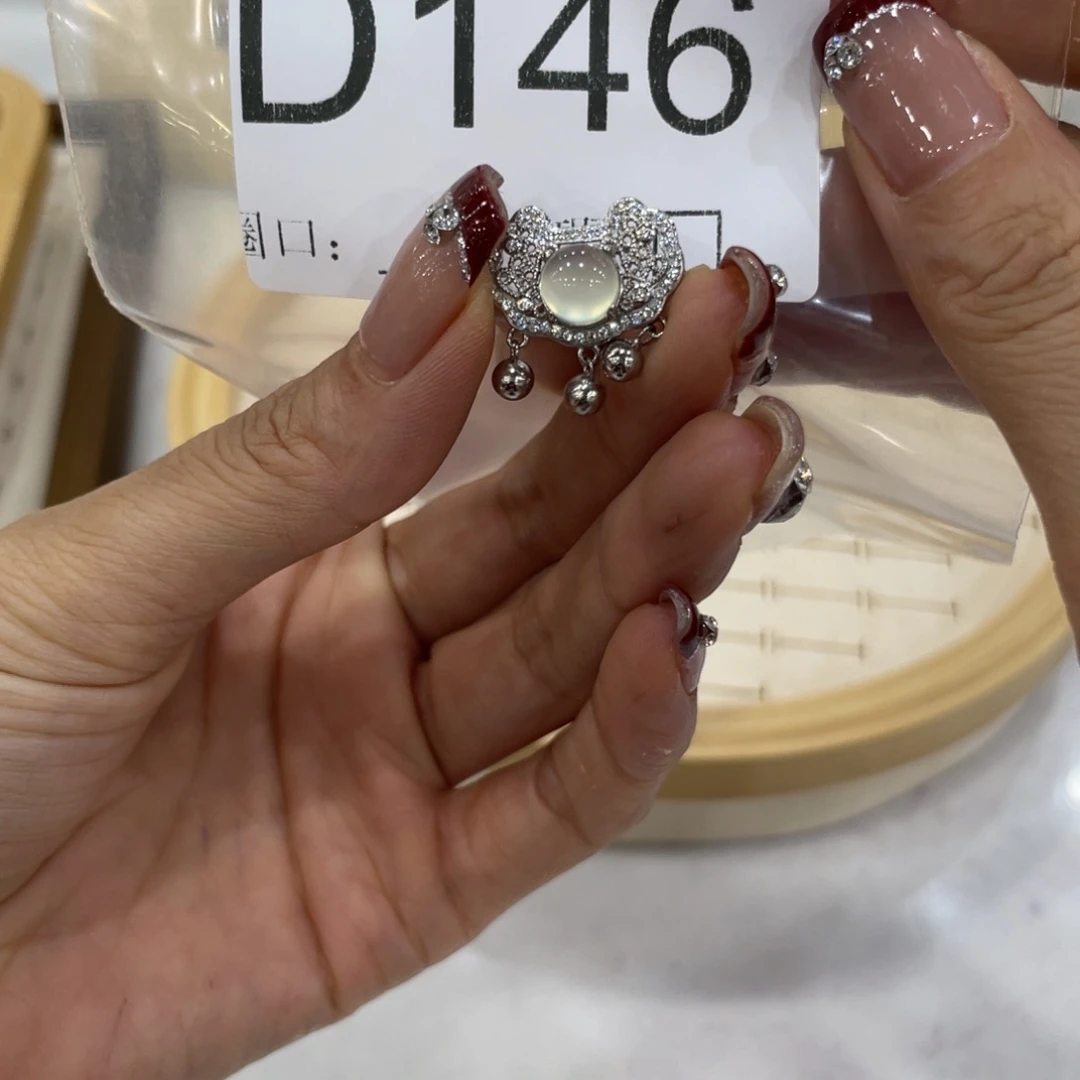 蛇纹石玉银S925镶嵌颈饰