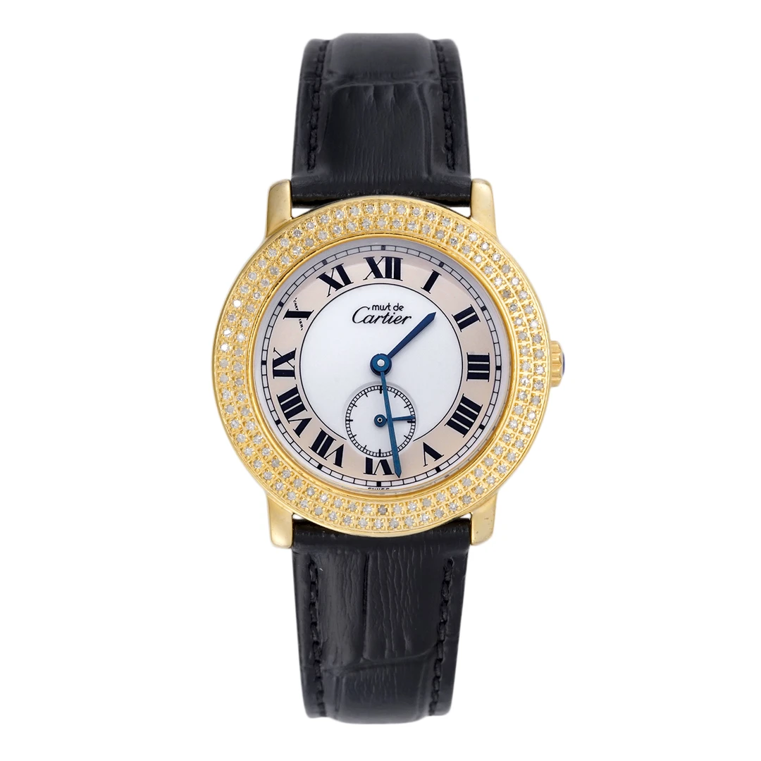 95新 Cartier/卡地亚  小旋风31mm/金包银后钻/腕表/WHT024068