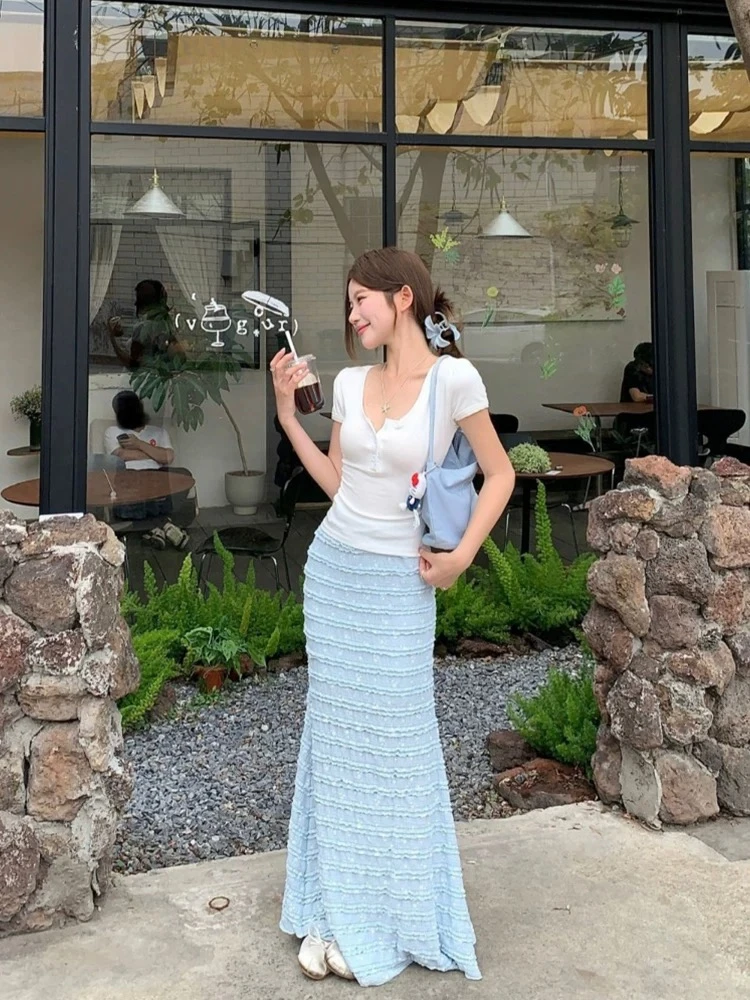 【秀宝女装】高腰百搭碎花蛋糕裙半身裙XB4330