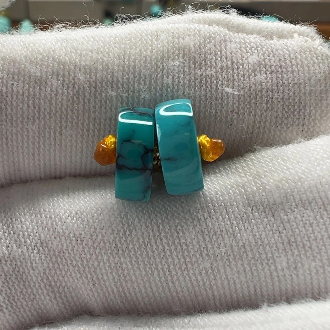 绿松石未镶嵌隔片9mm