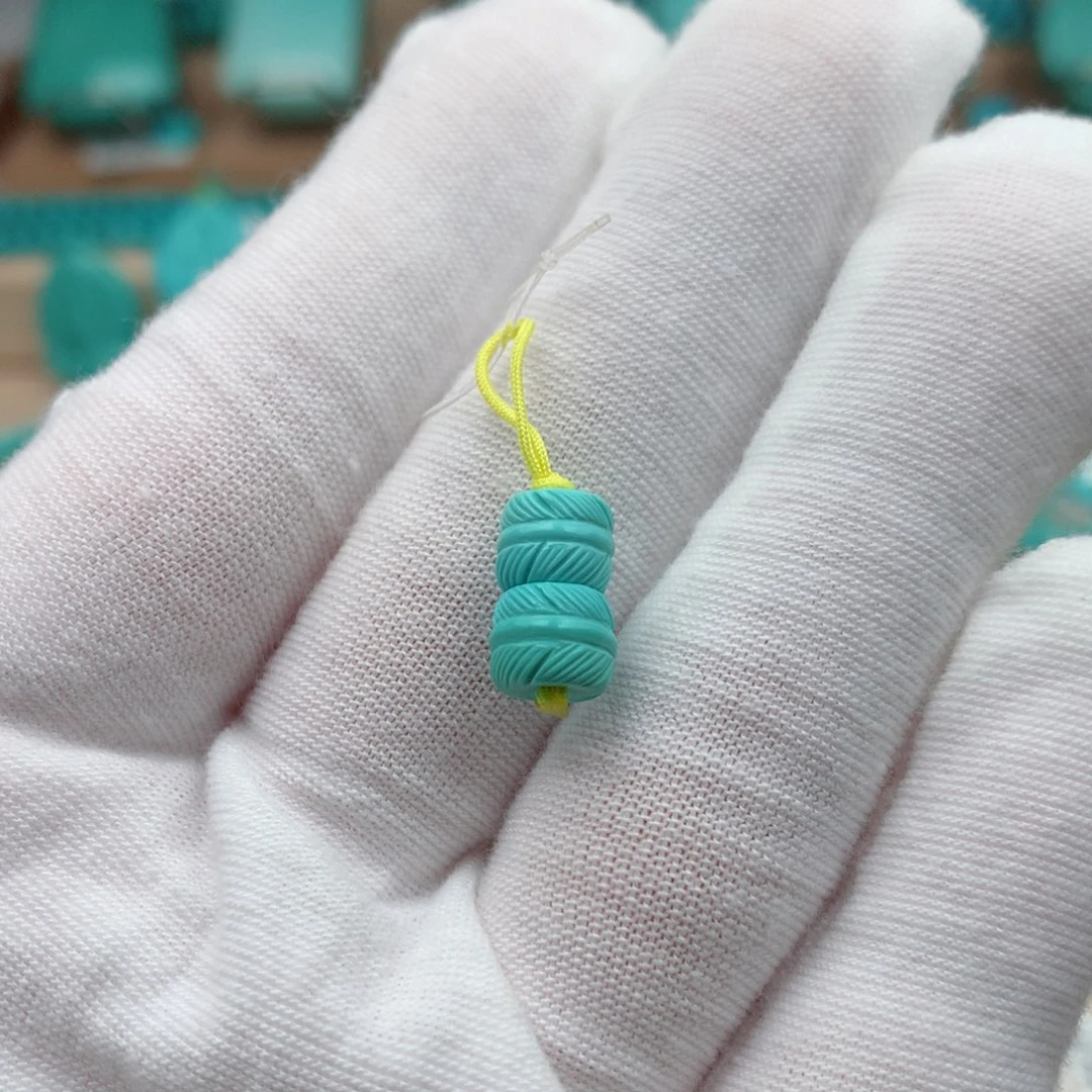 未镶嵌绿松石珠宝奇石7.2mm