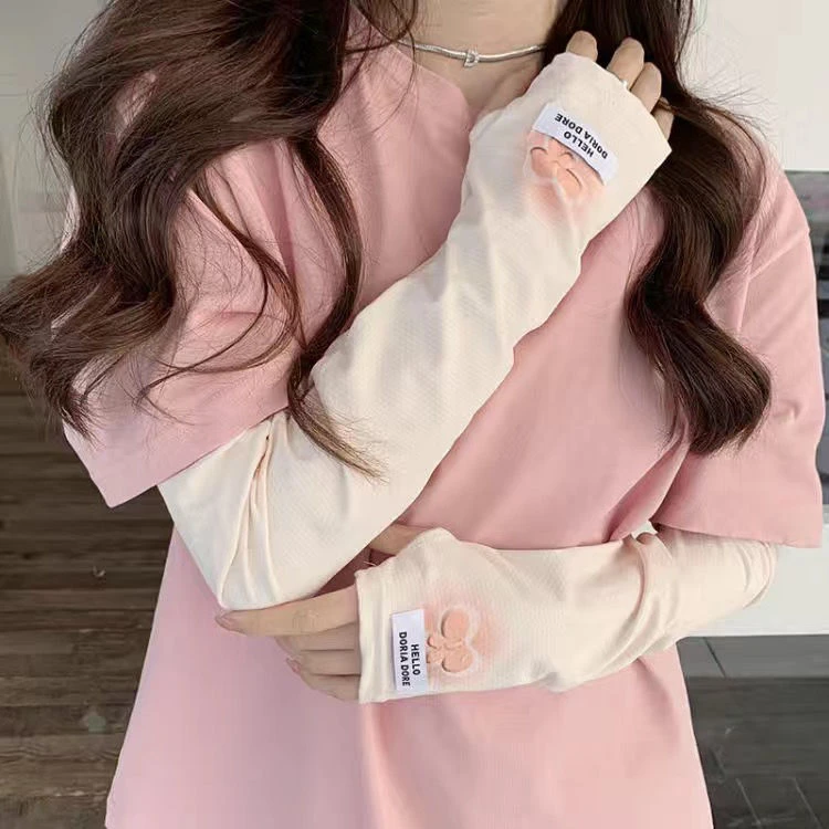 冰袖女款冰丝袖套防晒袖套女防紫外线护袖开车护臂袖筒防晒薄手套