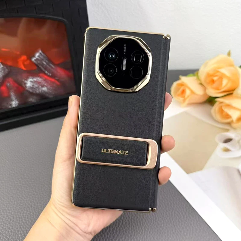 适用华为Matex5手机壳新款时尚镜头保护电镀腕带支架x5磁吸中轴壳