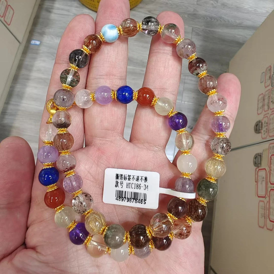 九紫离火 水晶多宝项链妈妈链8mm+HTC/多样性发其一