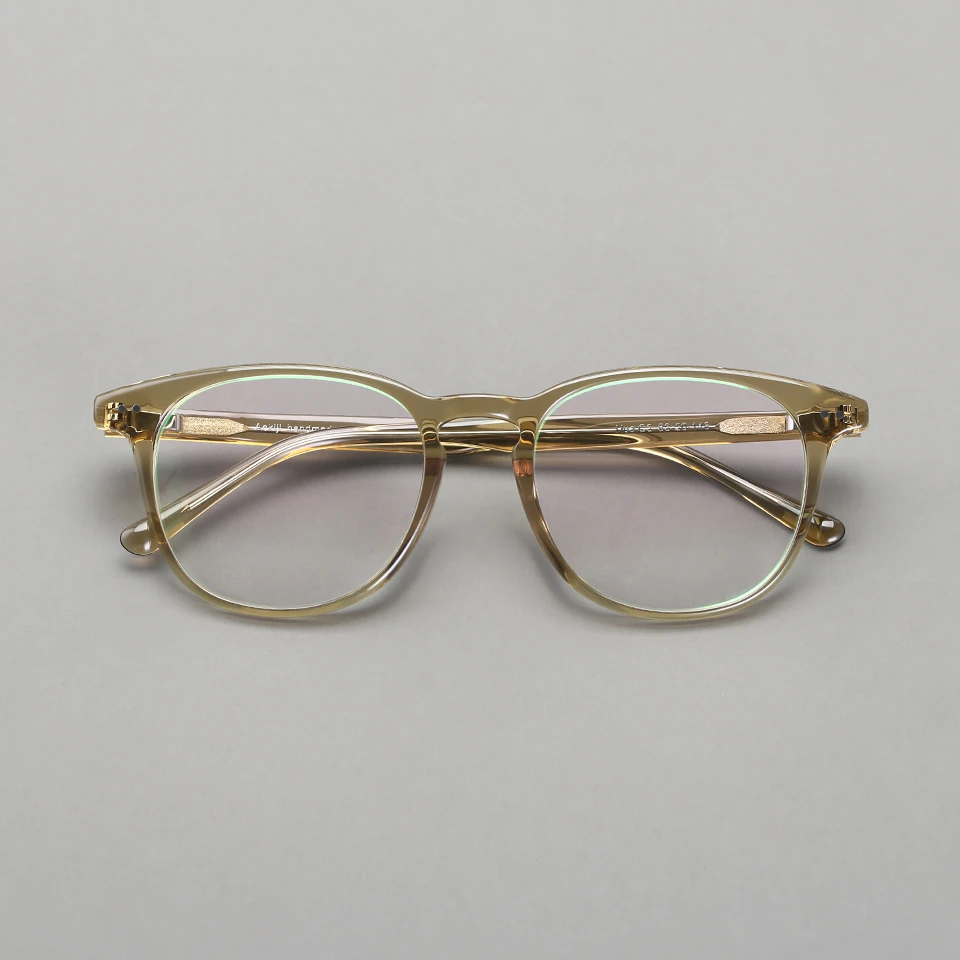 青雉作日系细边版504浅色焦糖方形复古眼镜大脸眼镜框超轻19g大框