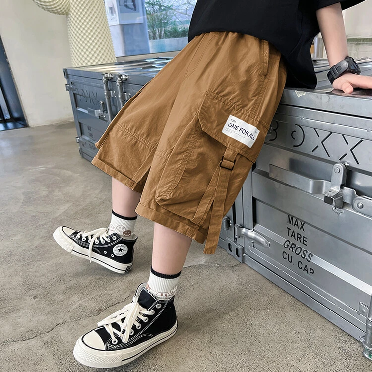 男童纯棉短裤2025夏季新款痞帅潮流宽松休闲舒适百搭中大童外穿