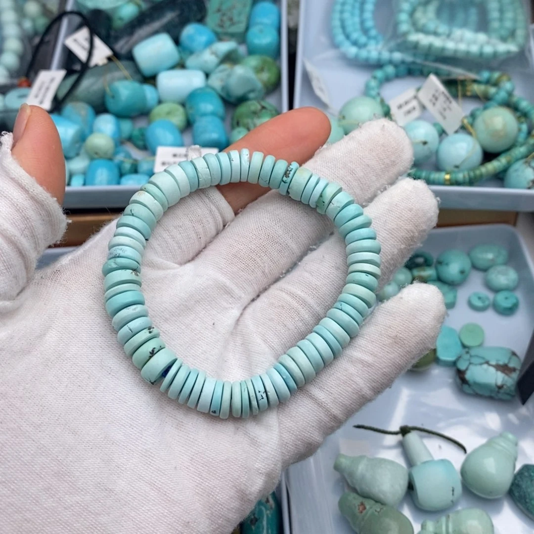 未镶嵌绿松石卡8+直切手串