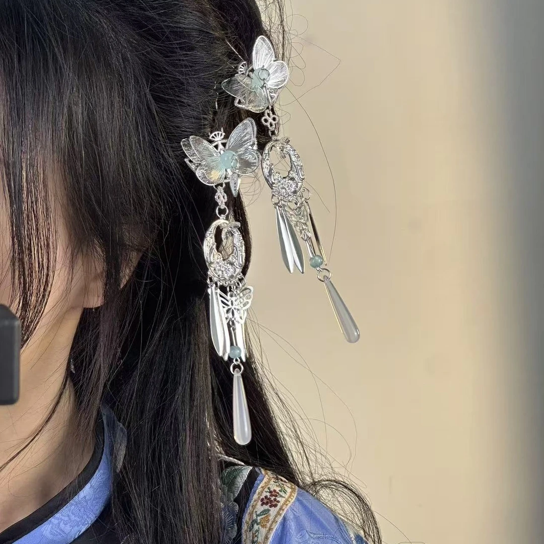 雨霖铃流苏发夹古风饰品