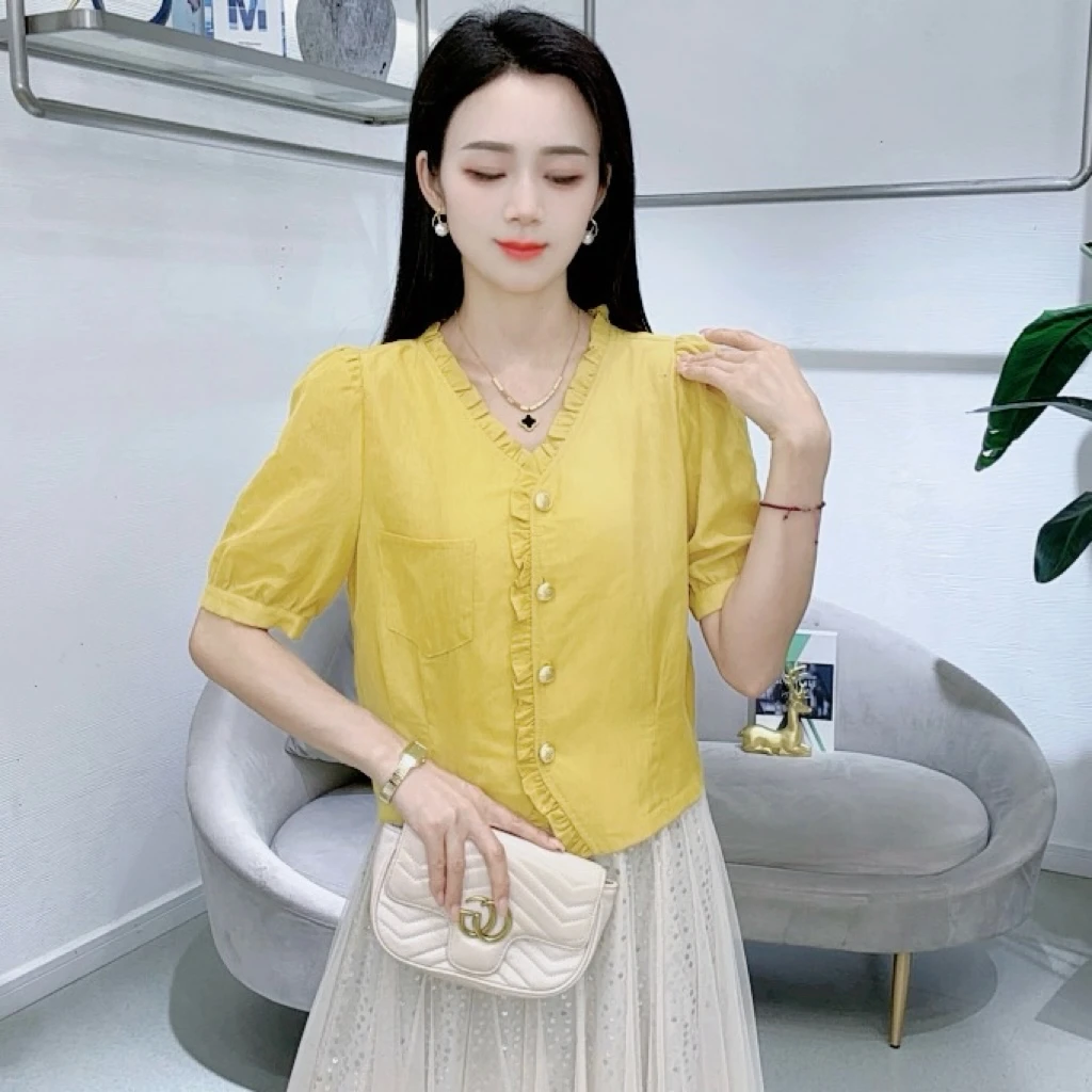A8256夏季新款时尚衬衫设计小衫上衣显瘦减龄百搭