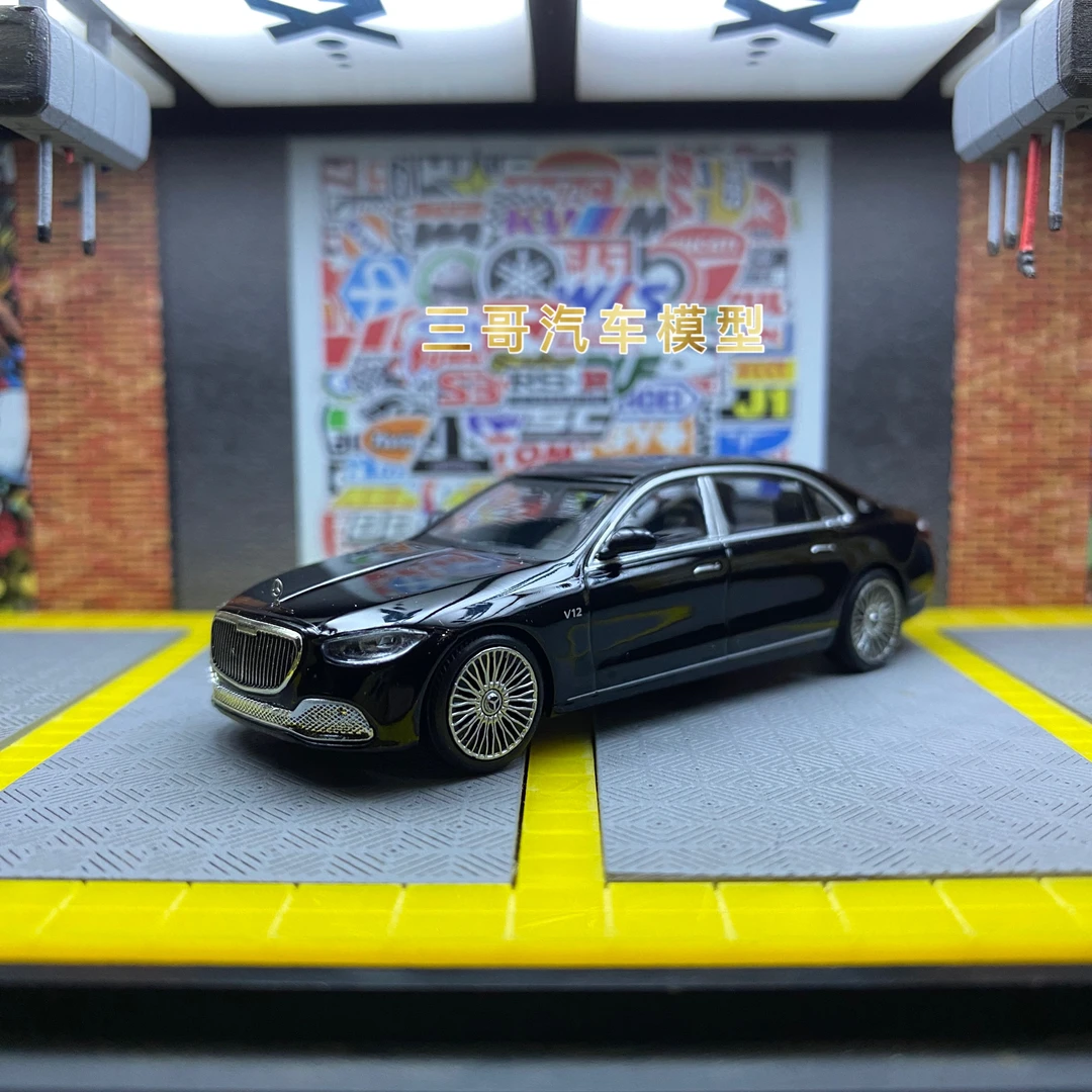 MINIGT 1:64 #977 奔驰 迈巴赫 S680 黑色 仿真合金汽车模型摆件