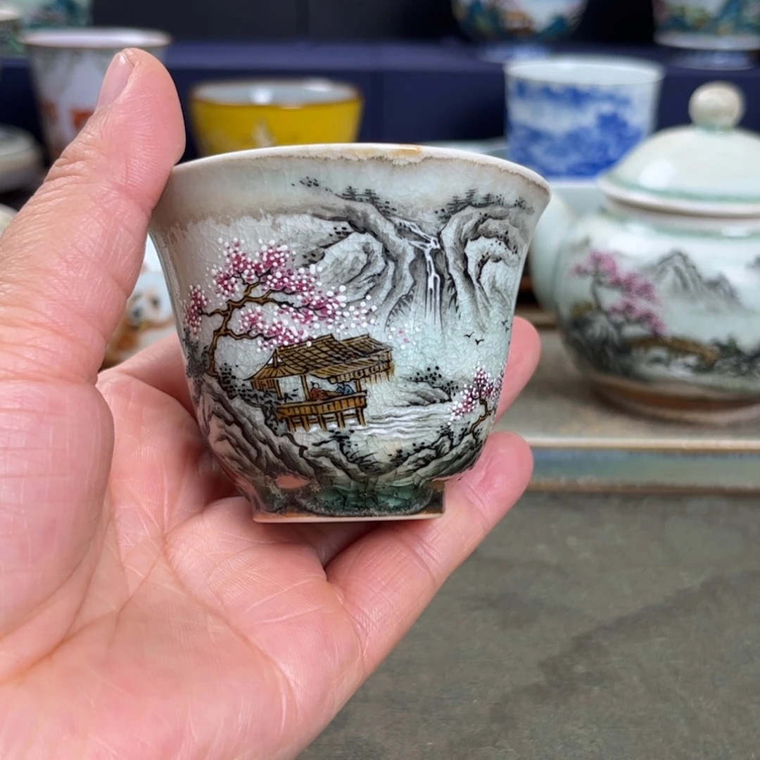 瓷杯子我们观山观水观自在