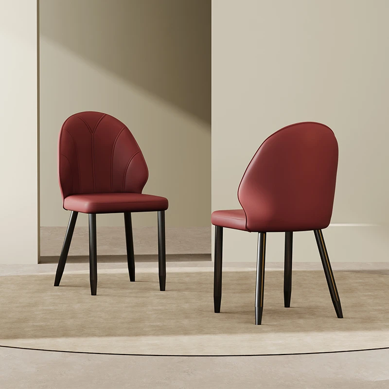 餐椅餐椅家用现代简约网红靠背凳子餐厅椅子皮革软包椅子靠背椅
