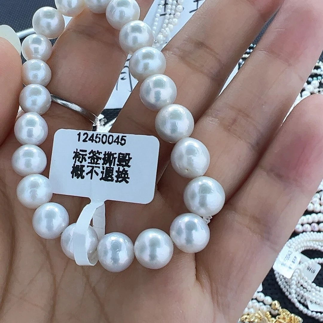 淡水珍珠手镯银S925镶嵌