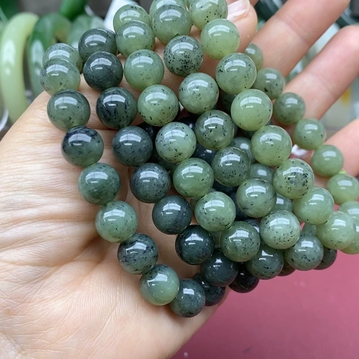 和田玉手链未镶嵌卡10