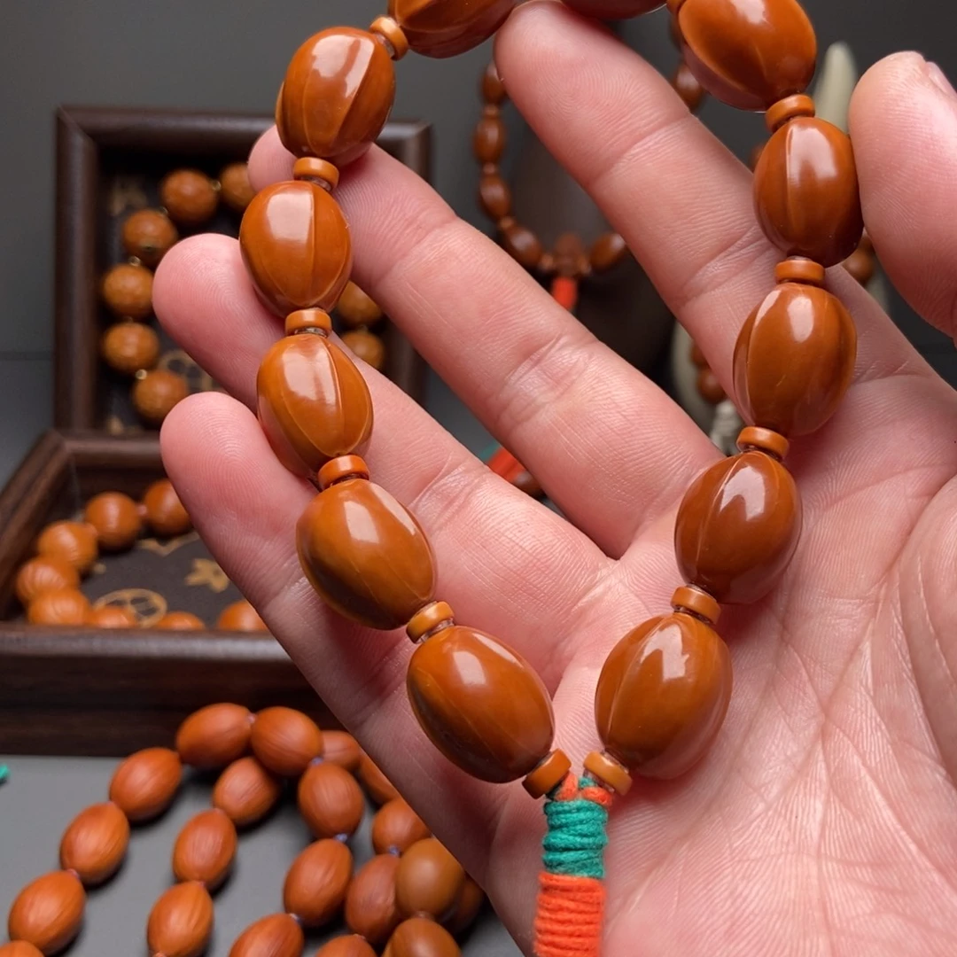 手串/手链橄榄核鲨鱼背 铁盒 16-18 苏工 橄榄核手串