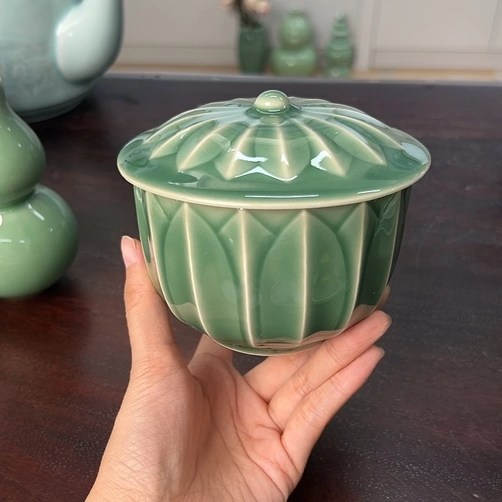 龙泉云间青瓷小米茶器