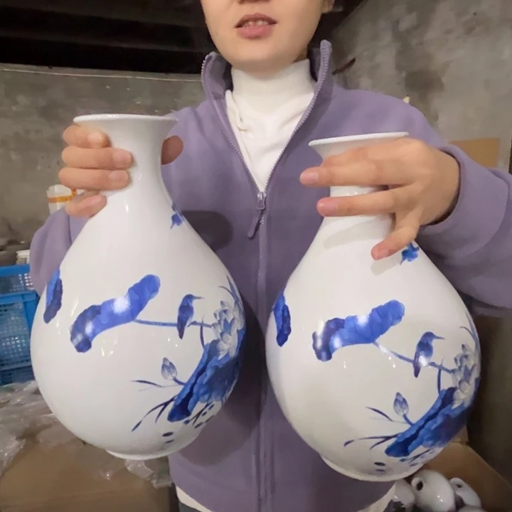 瓷片景德镇陶瓷家和万事兴大号2只