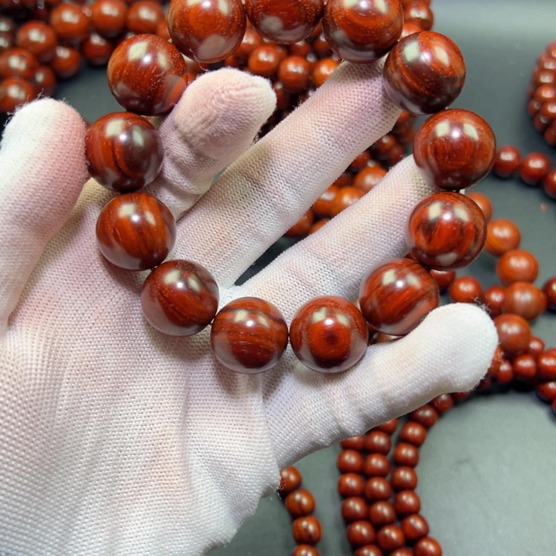 小叶紫檀手串/手链原生态18老料火焰纹