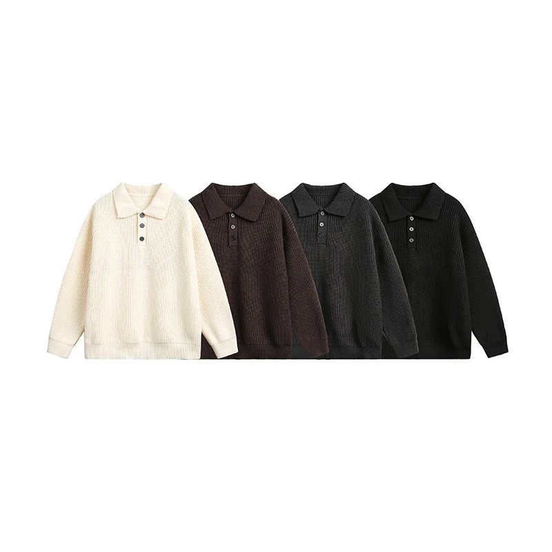 老钱风复古POLO衫毛衣男女秋冬套头针织衫 MM243