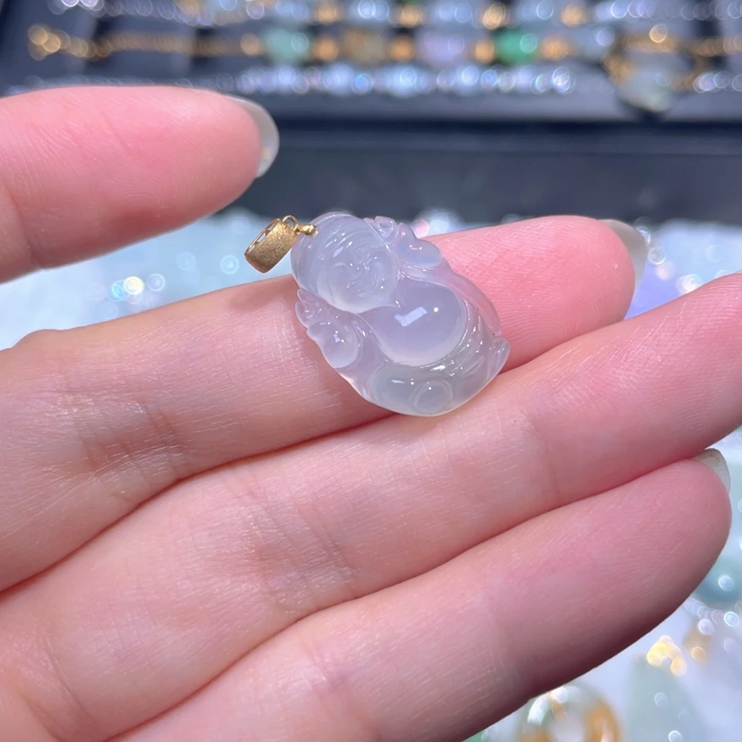 翡翠18K金镶嵌颈饰翡翠