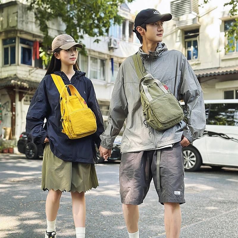 2025新款简约大容量单肩包斜挎包多功能百搭胸包双肩包