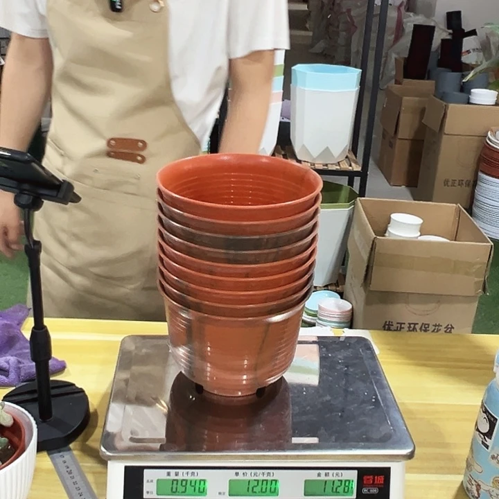 矮陶24口18高12.5陶红串色无托9只