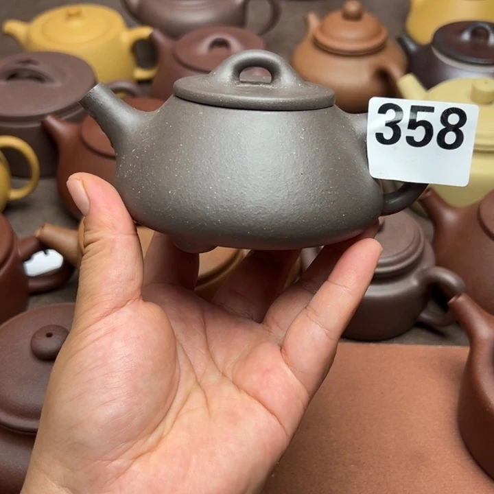 茶壶紫砂天青半手工220cc左右瑕疵