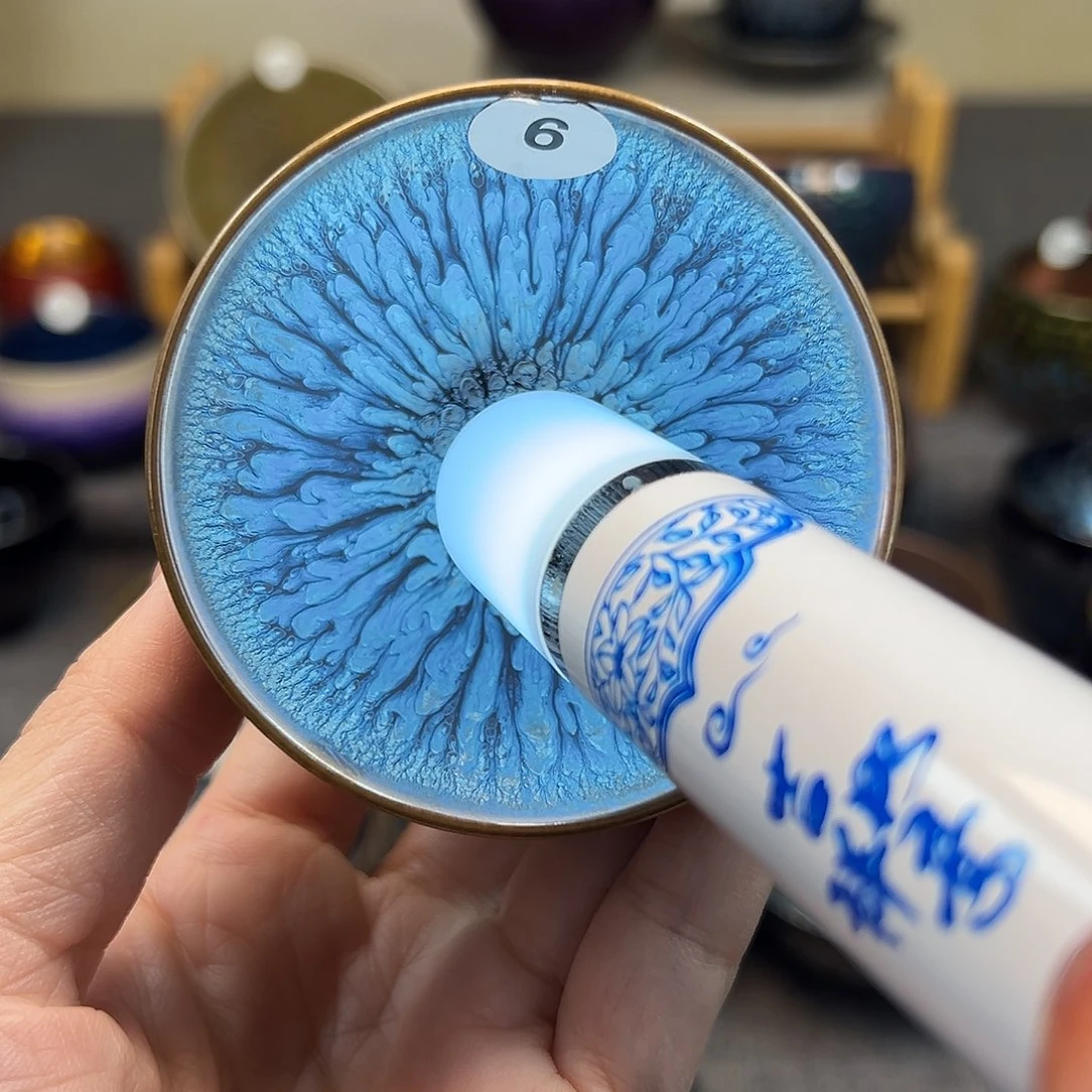 茶盏百花釉滴束口手工