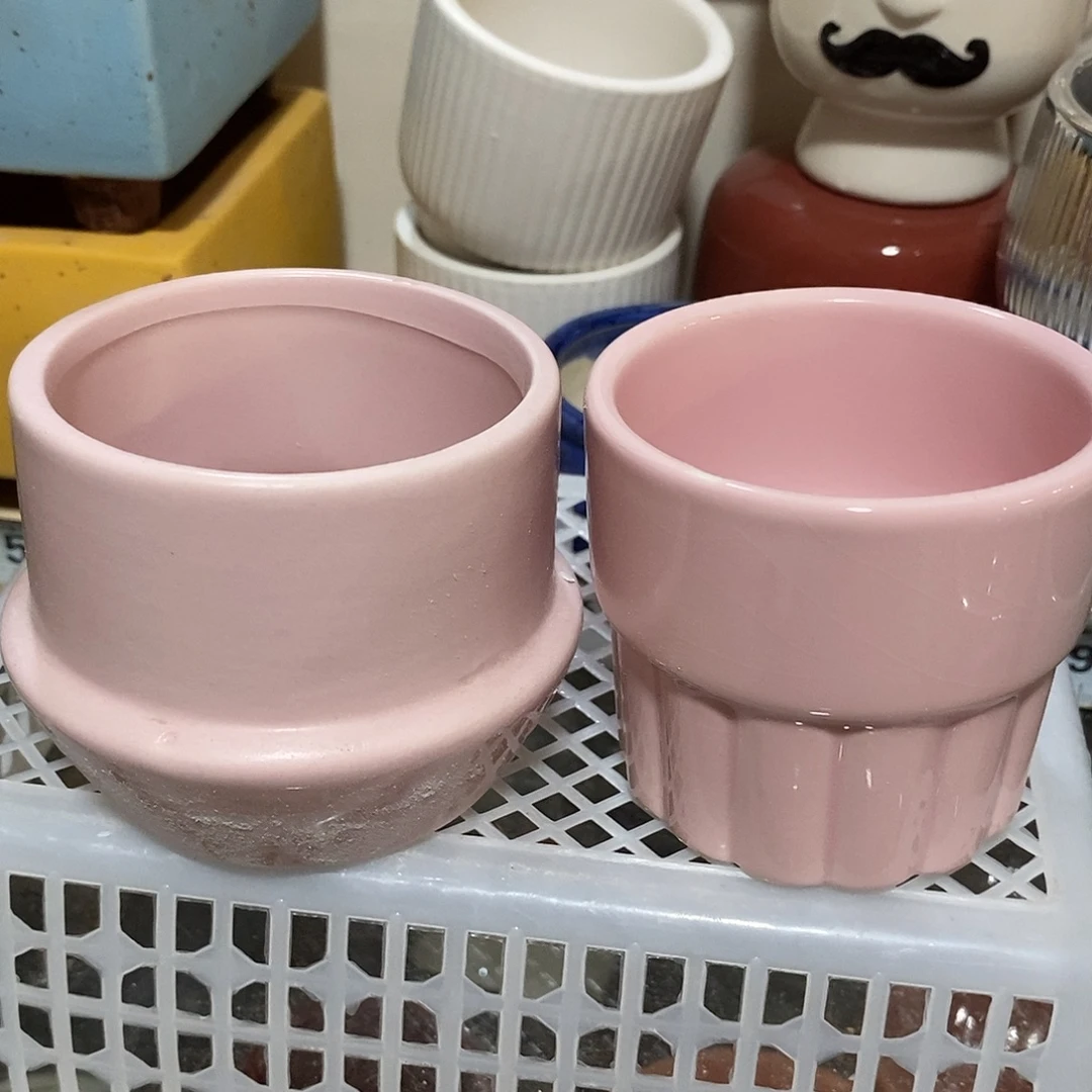 摆件陶盆有孔 瑕疵介意勿拍