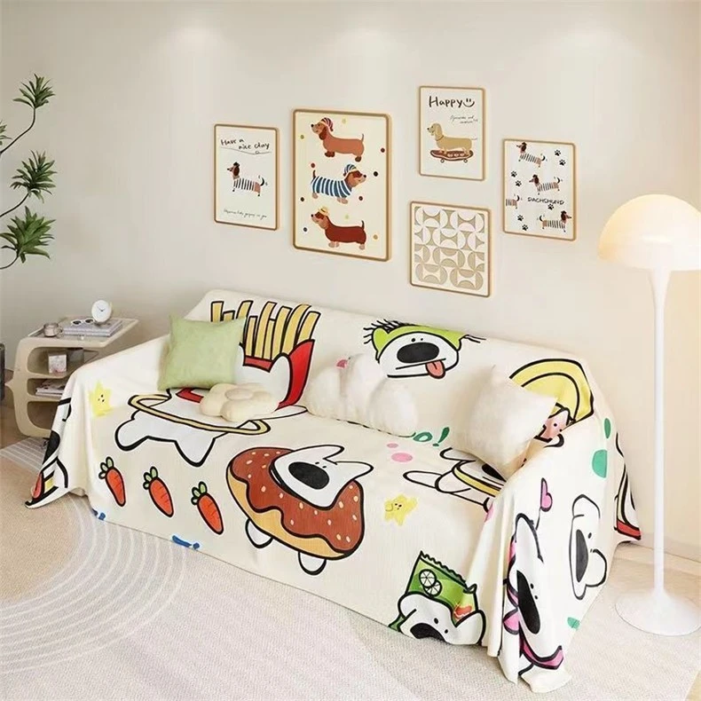 御锦年网红可爱卡通沙发巾全包防滑沙发盖巾四季通用万能盖布毯子