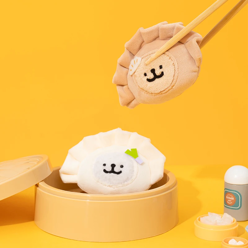 线条小狗Maltese原创饺子挂件创意包挂可爱玩偶情侣生日礼物