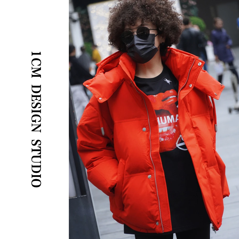 【奕之品牌精选】原创设计师品牌2024冬季新款 宽松白鸭绒羽绒服