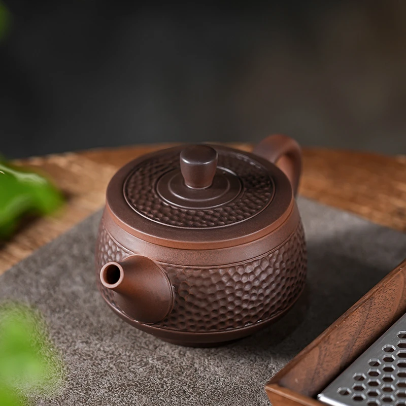 钦州坭兴陶茶壶汉瓦壶 纯手工原矿泡茶壶功夫茶具中式紫砂紫陶