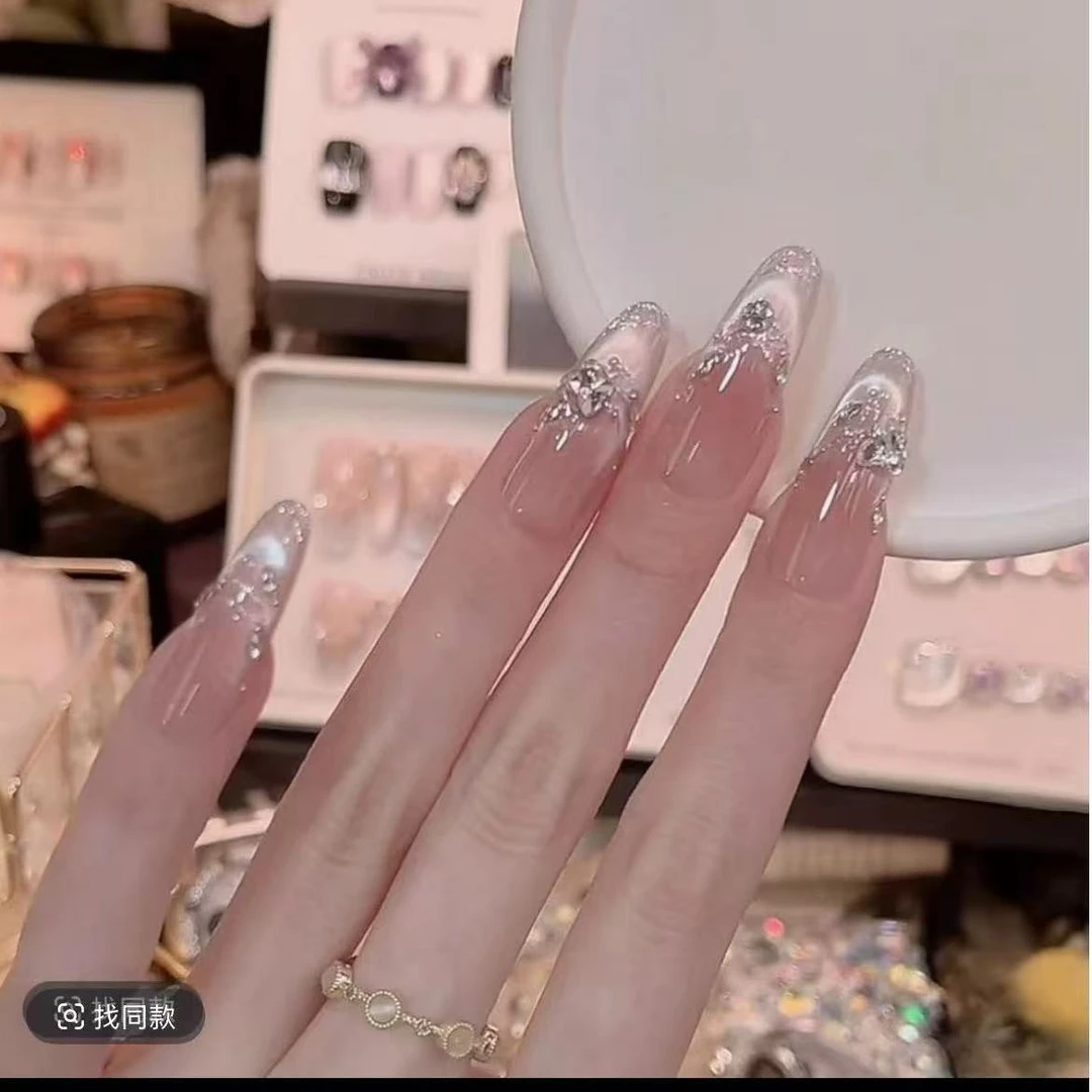 【天秤座】轻奢纯手工欲冰透高级猫眼穿戴甲美甲贴