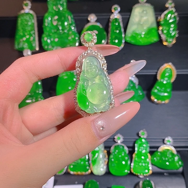 翡翠银S925镶嵌颈饰