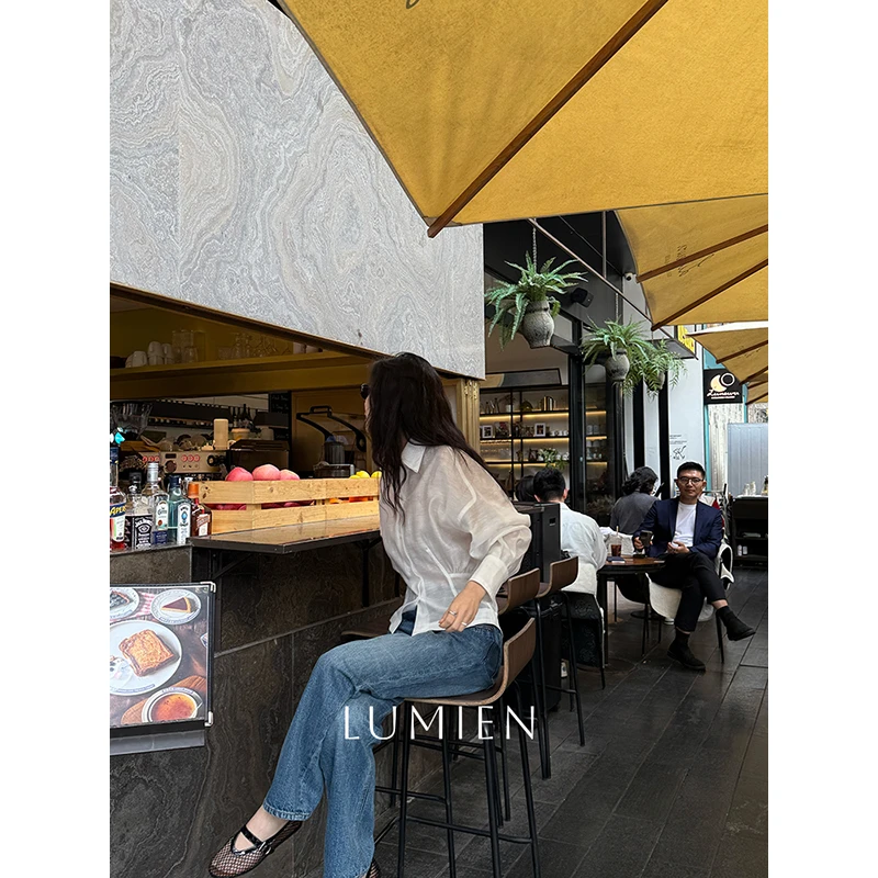 【LUMIEN】早春新款小众设计感外套收腰显瘦防晒衬衫开衫LX4LSS057