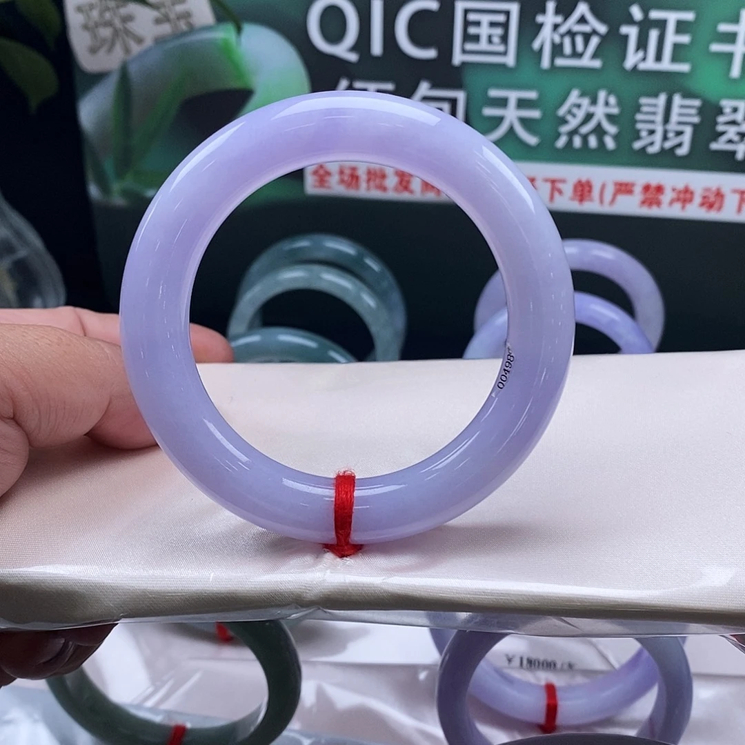 翡翠未镶嵌手镯圆条