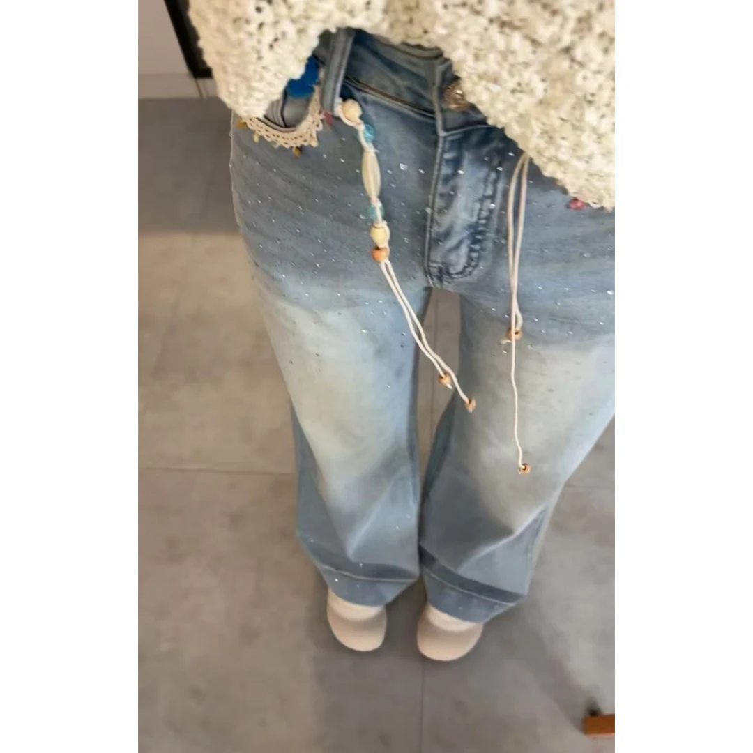 『繁星牛仔U』设计显瘦百搭时尚牛仔裤25697