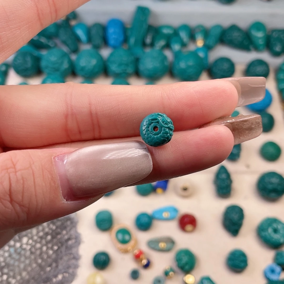 【闪购商品】琉璃颈饰10尺寸龙扣老油绿1111