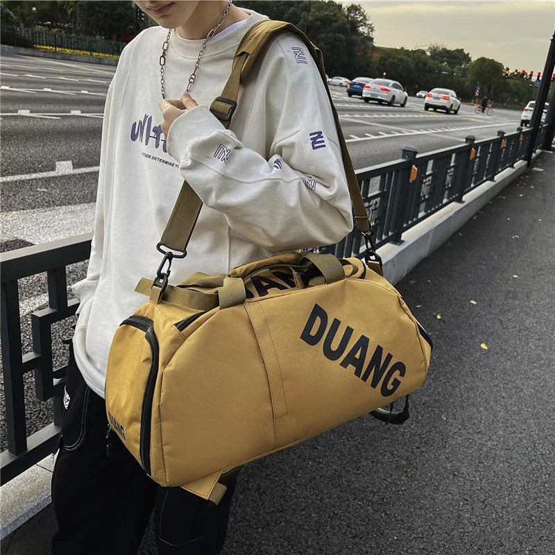 潮牌双肩包男大容量运动健身游泳背包干湿分离旅游短途出差行李包