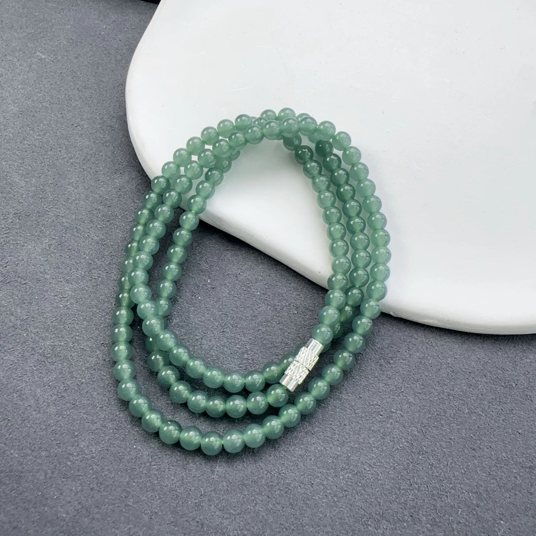 天然翡翠圆珠项链4.5-5mm