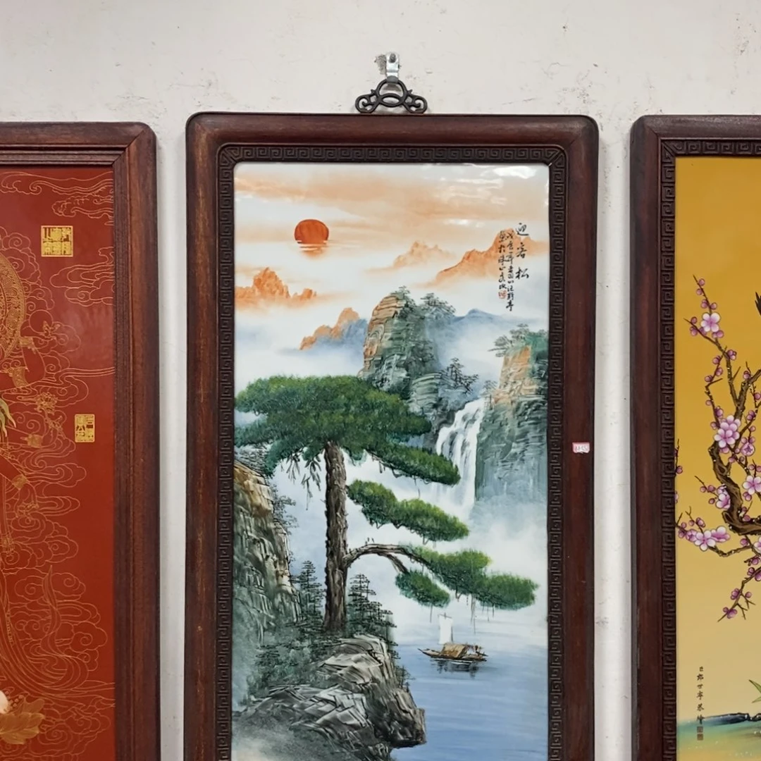 瓷片90*52*1景德镇瓷板画柴窑烧制