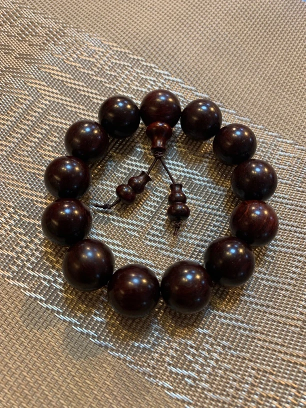 印度小叶紫檀1.8×13颗佛珠男士