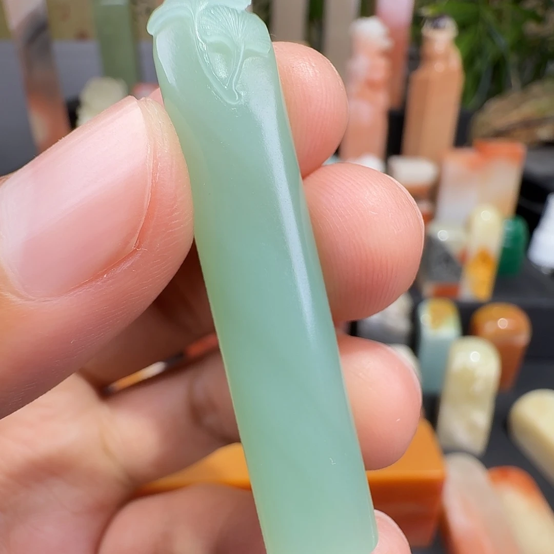 一***猪老挝石印石银杏叶