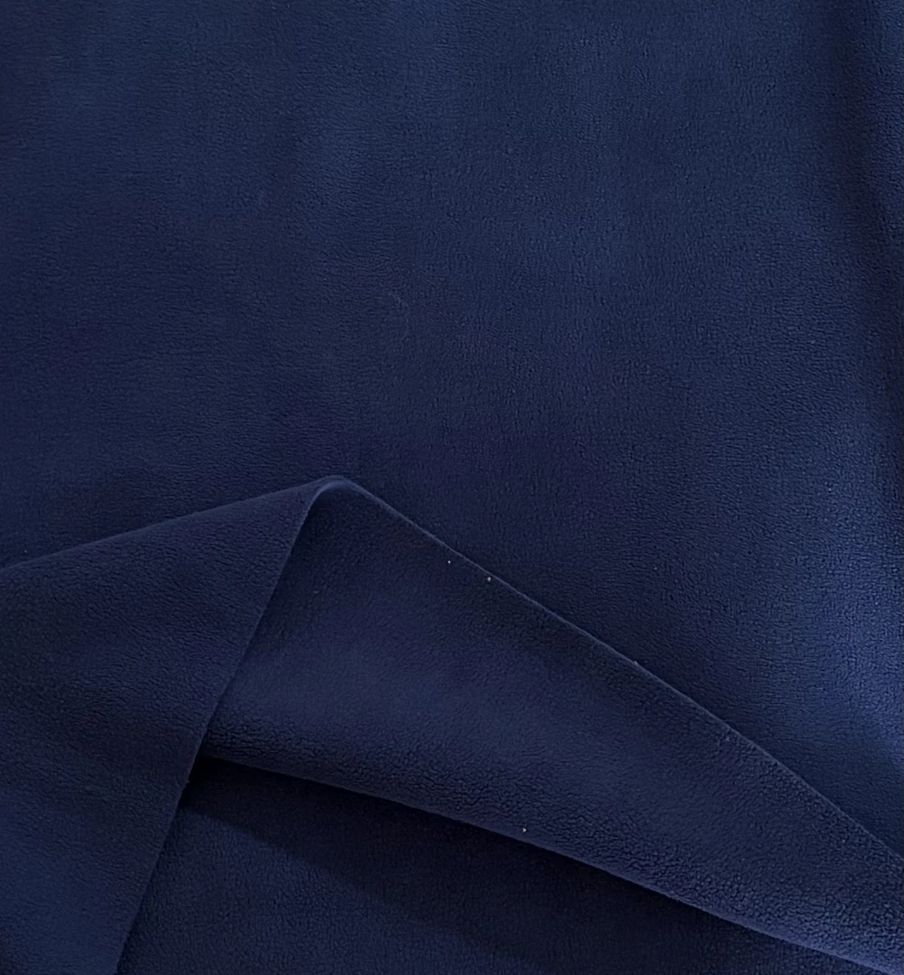 藏蓝双面奥粒绒面料两米